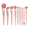 10pcs Professional Diamond Makeup Brushes Set Foundation Eyeshadow Powder Blush Eyebrow Eyelash Brush Face Cosmetic Beauty Tools 2