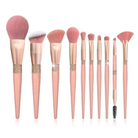 10pcs Professional Diamond Makeup Brushes Set Foundation Eyeshadow Powder Blush Eyebrow Eyelash Brush Face Cosmetic Beauty Tools 2