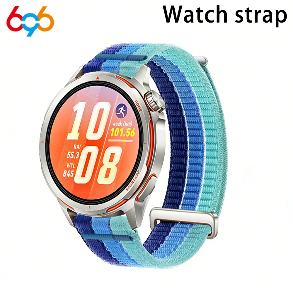 Breathable Nylon Loop Watch Strap with Two-Section Hardware and Stitched Cloud-Sense Design