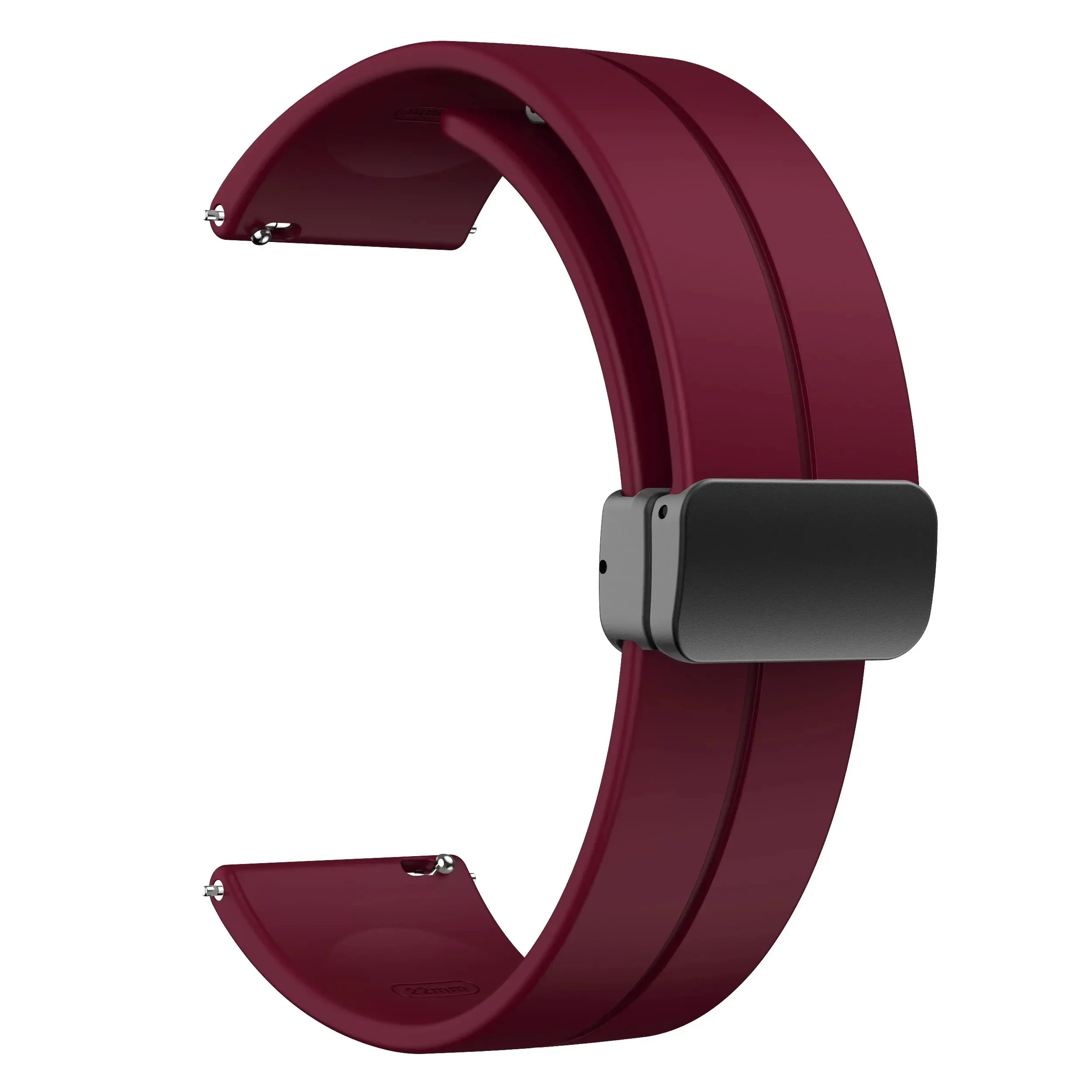 Magnetic Clasp Silicone Watch Band - 20mm/22mm Adjustable Strap