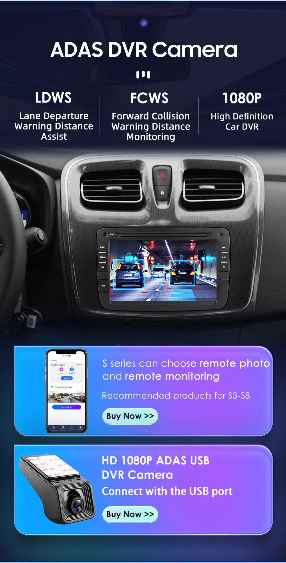 Autoradio Android 13 Per Renault Dacia - 7 Pollici 4G+64G Con CarPlay, Android Auto E Telecamera