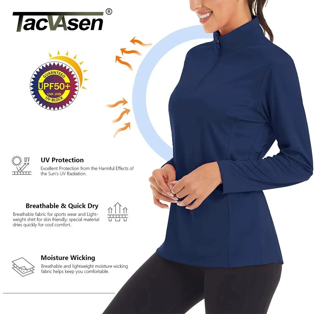 Women Long Sleeve Sport T Shirt UPF50+ UV Sun Protection Quick Dry Workout Hiking Athletic Tee Rash Guard Tops