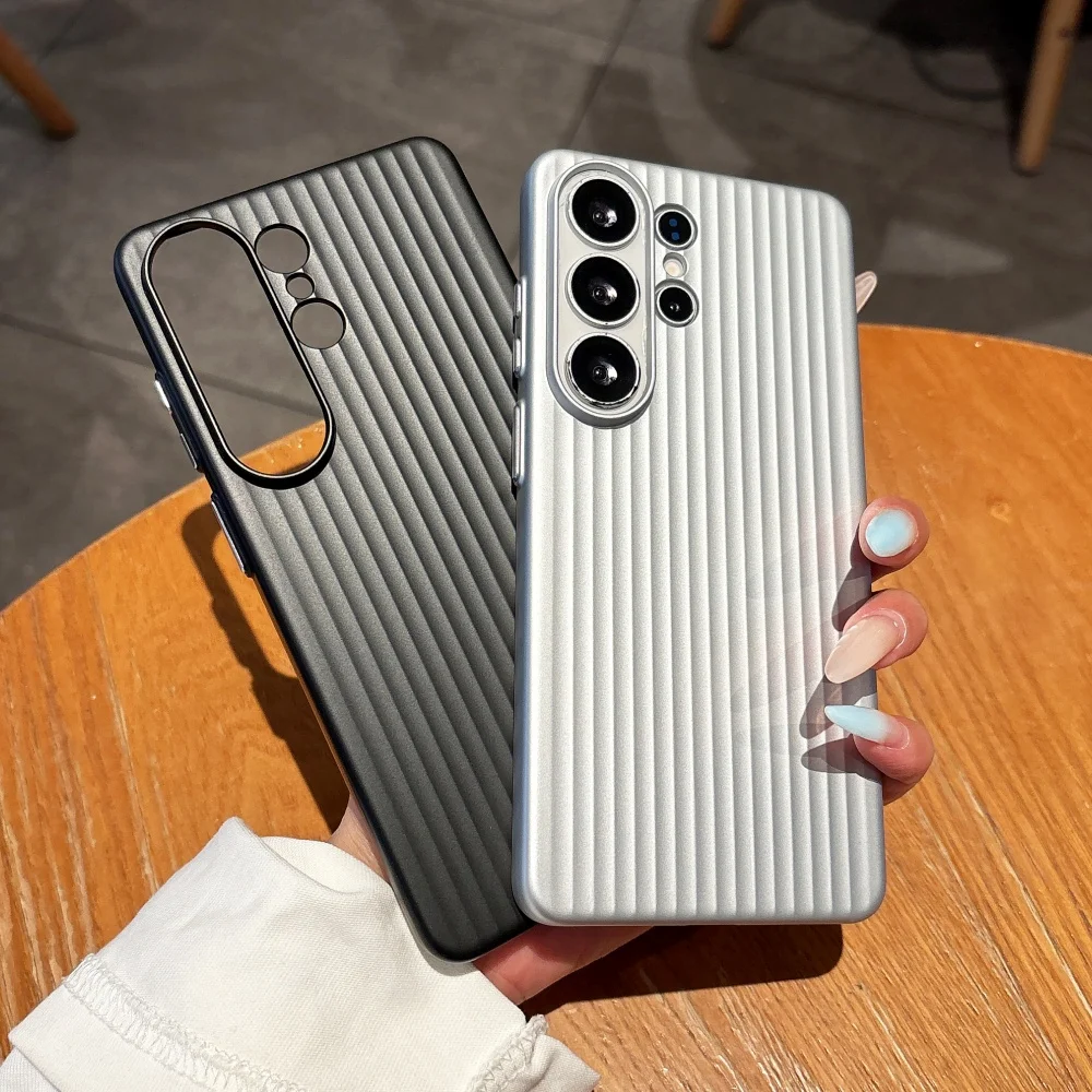 Luxury Texture Slim Matte Luggage Corrugated Phone Case Cover