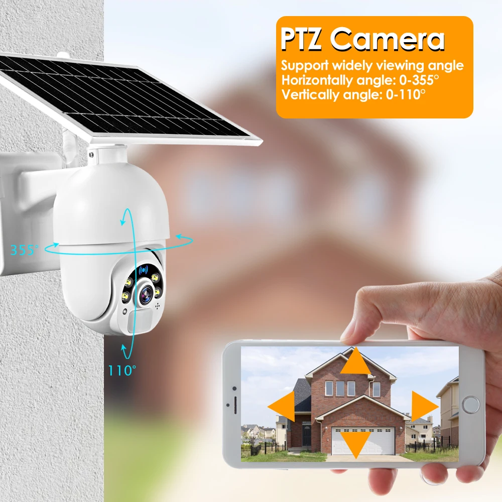 HD Wireless Solar Power Camera WiFi Outdoor Home Security IP Light Bulb  Camera
