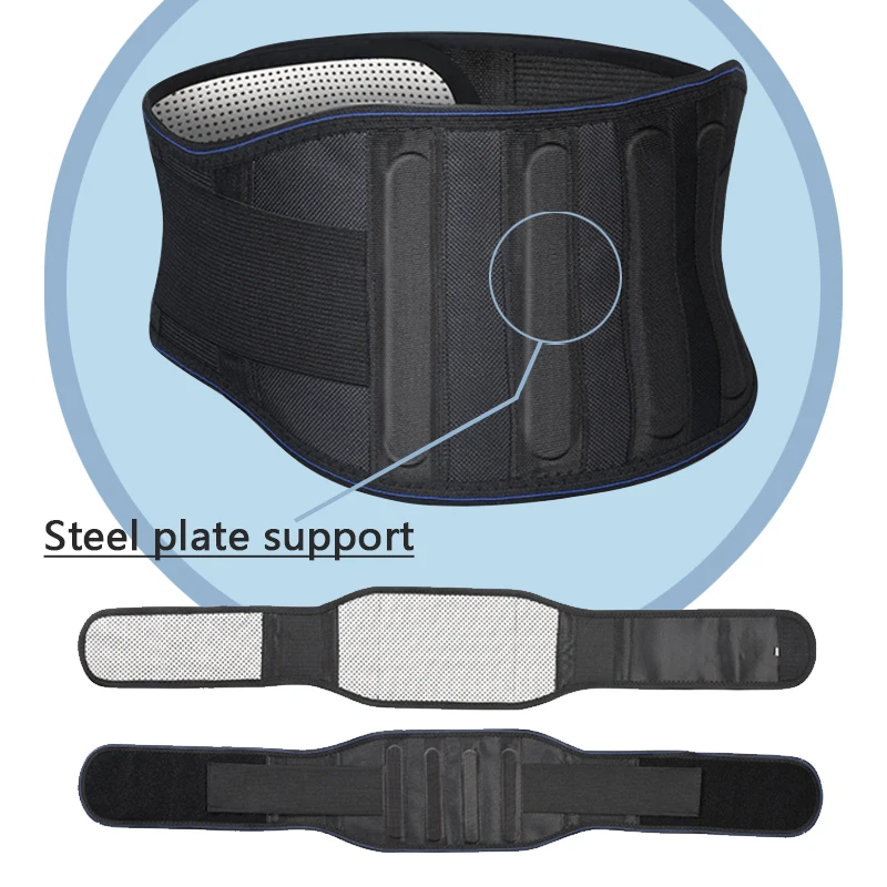 남녀공용 허리 보호대 1개, 체육관용 강철판 지지대가 있는 허리 보호대, 등 벨트