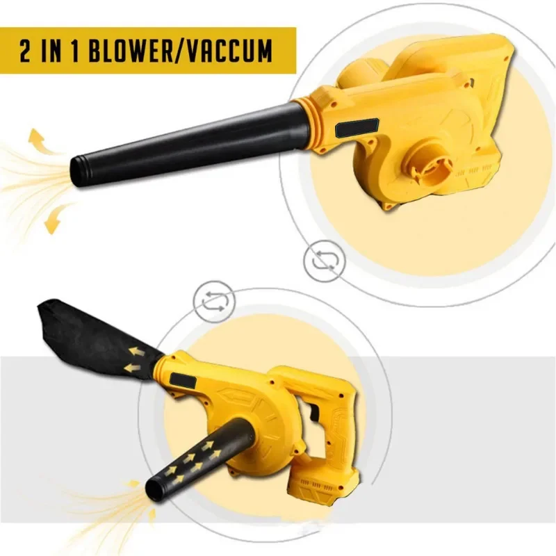 2 in 1 Cordless Air Blower & Vacuum Cleaner Electric Dust Computer Collector Leaf Duster Power Tools For Dewalt 18V 20V Battery 3