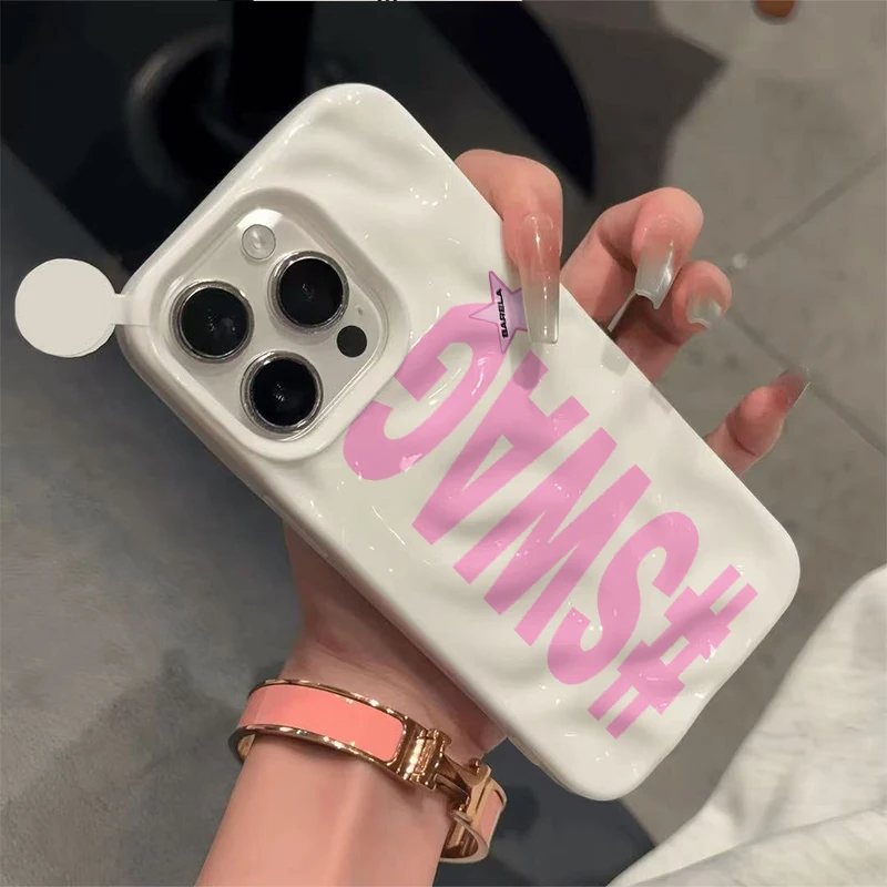Swag Hip Hop Personalized Alphabet Phone Case For IPhone 16 15 11 Pro 13 12 14 17 Pro Max 16 Plus 17Air Wave Fashion Soft Cover
