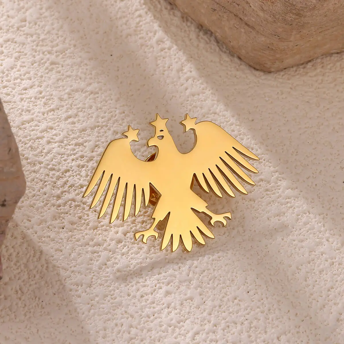 Gold Punk Eagle Brooch Jewelry