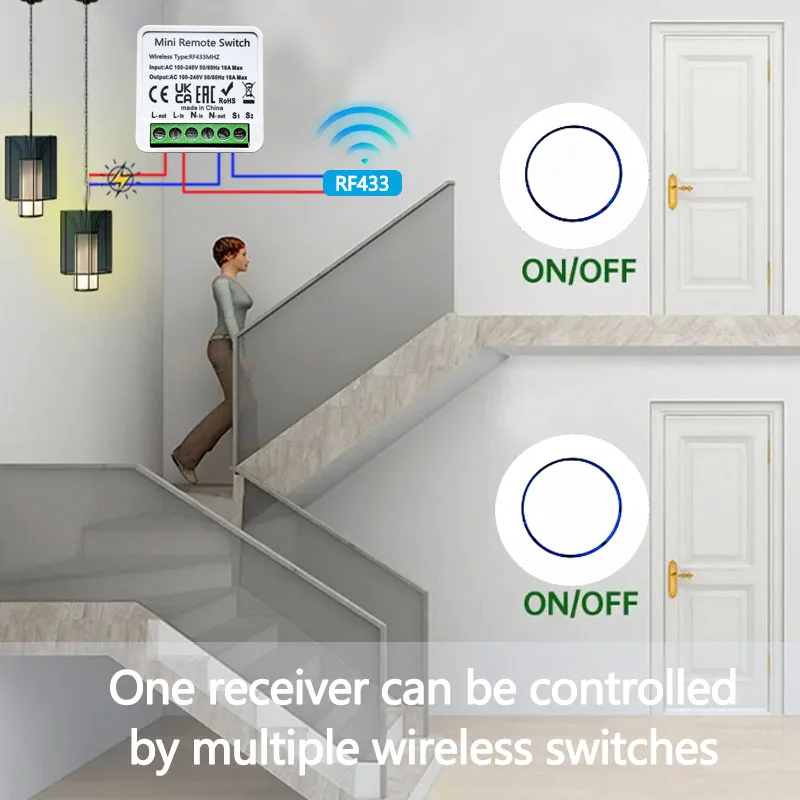 Smart Wireless 433MHz Remote Control Switch
