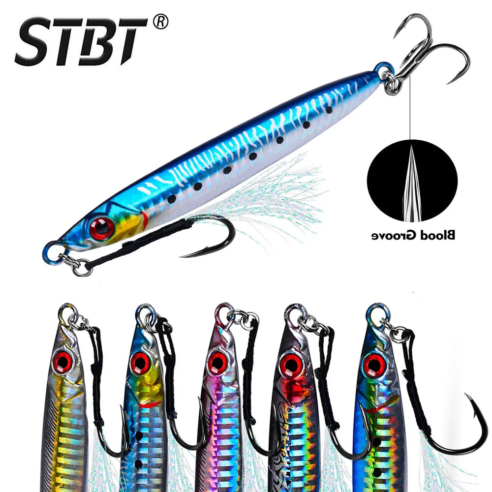 1PC 14g 17g 21g 28g 35g 45g 60g 80g 100g Metall Langsam jig Schnell Sinkende Jigging Casting Forelle Angeln Köder Köder Harten Köder Haken