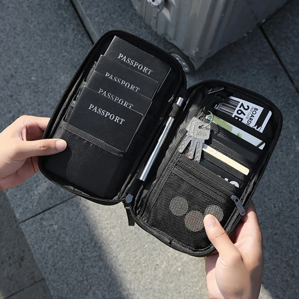 RFID Blocking Multifunction Travel Document Organizer & Passport Wallet
