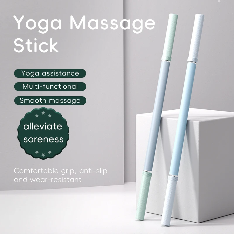 마사지 막대 – 컴팩트한 심부 조직 마사지 롤러 스틱 – 다리, 등, 목, 팔 및 어깨용 근막 이완 도구 – 근육