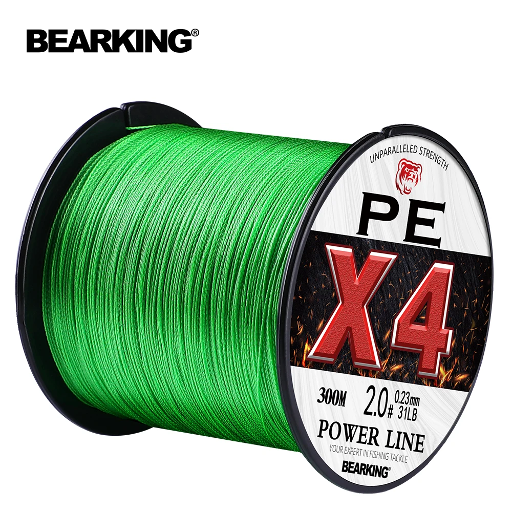 BEARKING Brand 4 Strands 100M 300M PE Braided Fishing Line 10-93LB Multifilament Fishing Line