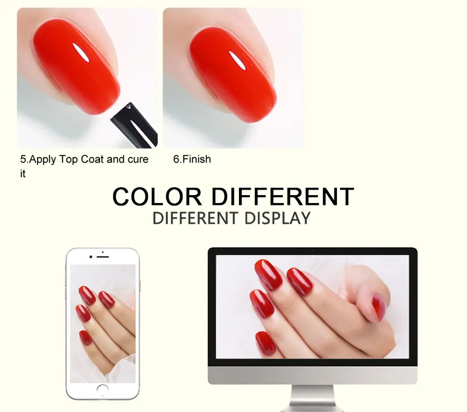 Description Picture 4 of itemClou Beaute Green Blue Grey Series Nail Polish Paint Manicure Gel Semi Permanent Art Gellack Organic UVLED Nail Gel Varnish 15ml