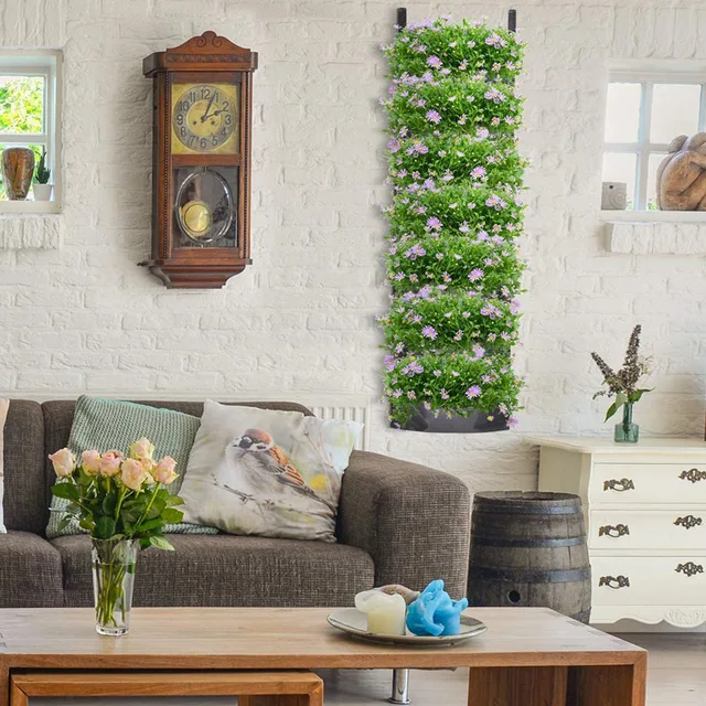 Függőleges Kerti Termesztés Táska Ültetvényes Virágcserepek Elrendezés Vízálló Falra Tartó Függő Virág Edény Beltéri Szabadtéri Használat - Image 3