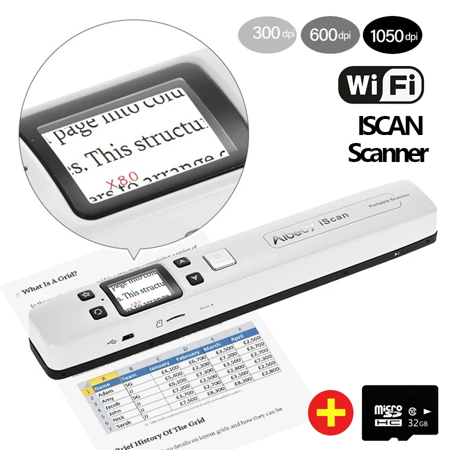 IscanWifiPortableScannerA4ForDocumentsBookSchoolSupplies