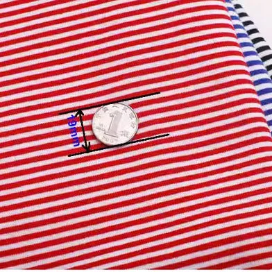 wide 2mm stripe 100% cotton knitting elastic fabric DIY sewing clothing cloth 165cm wide 100% tissu hometextile tela sewing 2