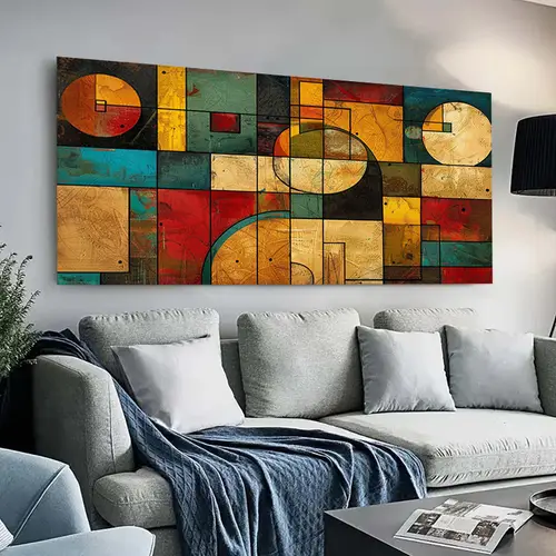 1pc Modern Abstract Frameless Canvas Art Print Deco Poster for Living Room, Bedroom, Dining Room Horizontal Wall Hanging Artwork - Image 2