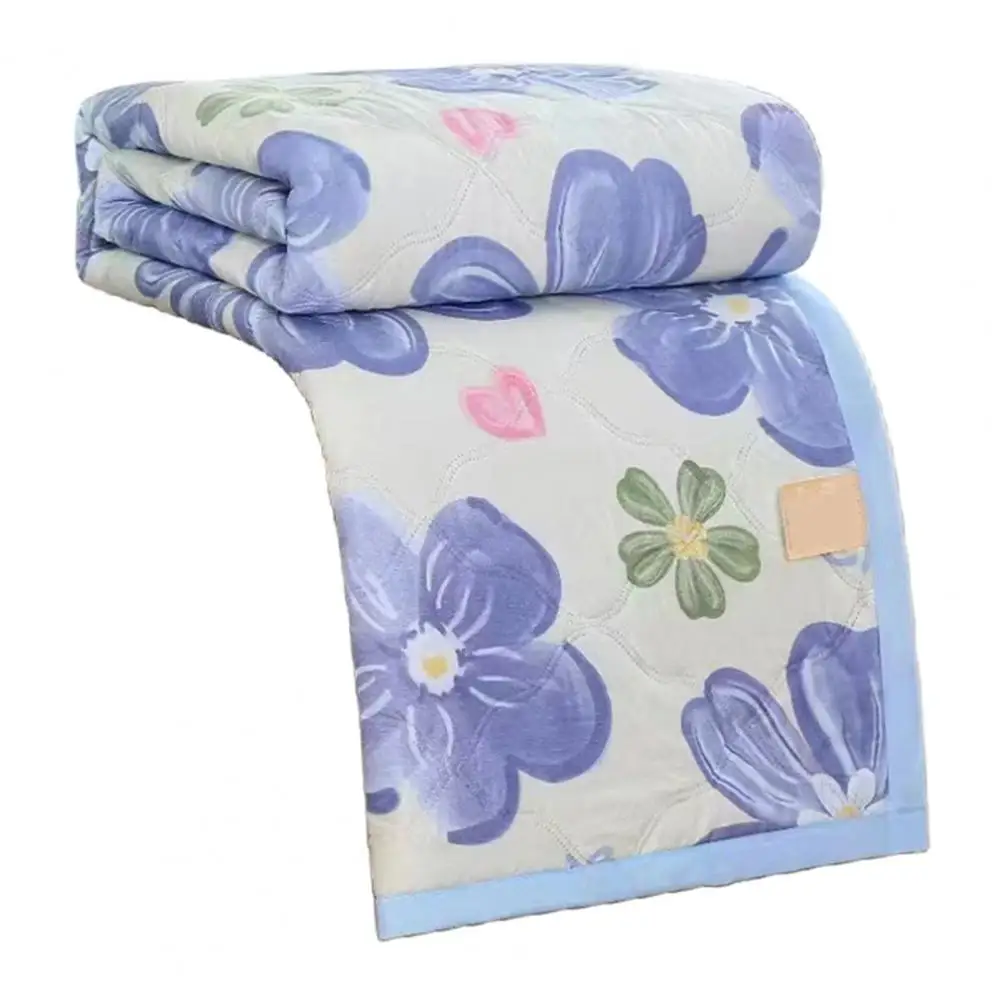 Cooling Blanket Breathable Skin-friendly Summer Quilt Non-fading Washable for Travel Outdoor Use Single Size