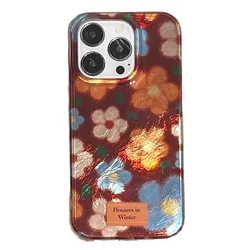 Vintage Floral Whirlpool Phone Case in Retro Style - iPhone 12 Pro (SMT1338 Color)