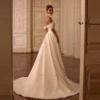 Simple Wedding Dresses Women's Sexy A Line Flowers Elegant Sleeveless Bridal Gowns Backless Satin Vestidos De Novia Customized 3