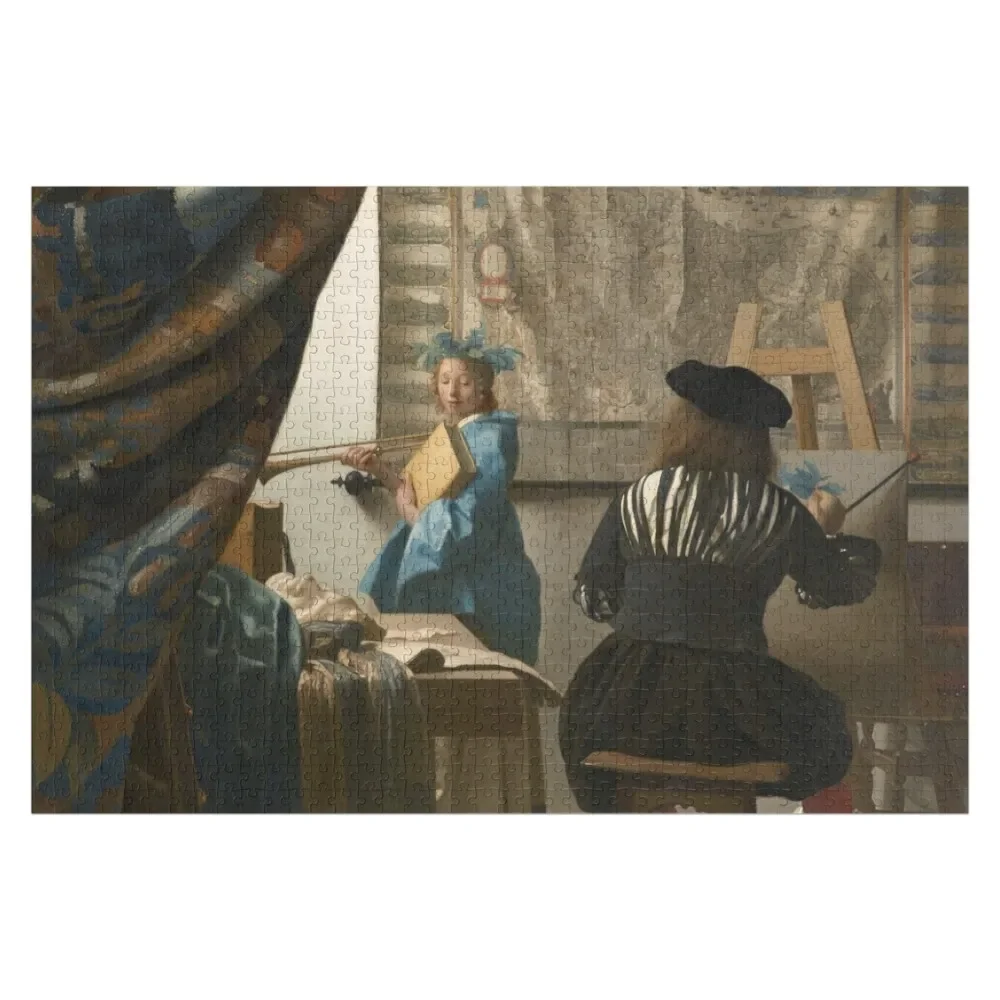 

Johannes Vermeer - The Art of Painting Jigsaw Puzzle Custom Name Wood Diorama Accessories Puzzle