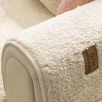 Modern Solid Color Winter Lamb Wool Sofa 4