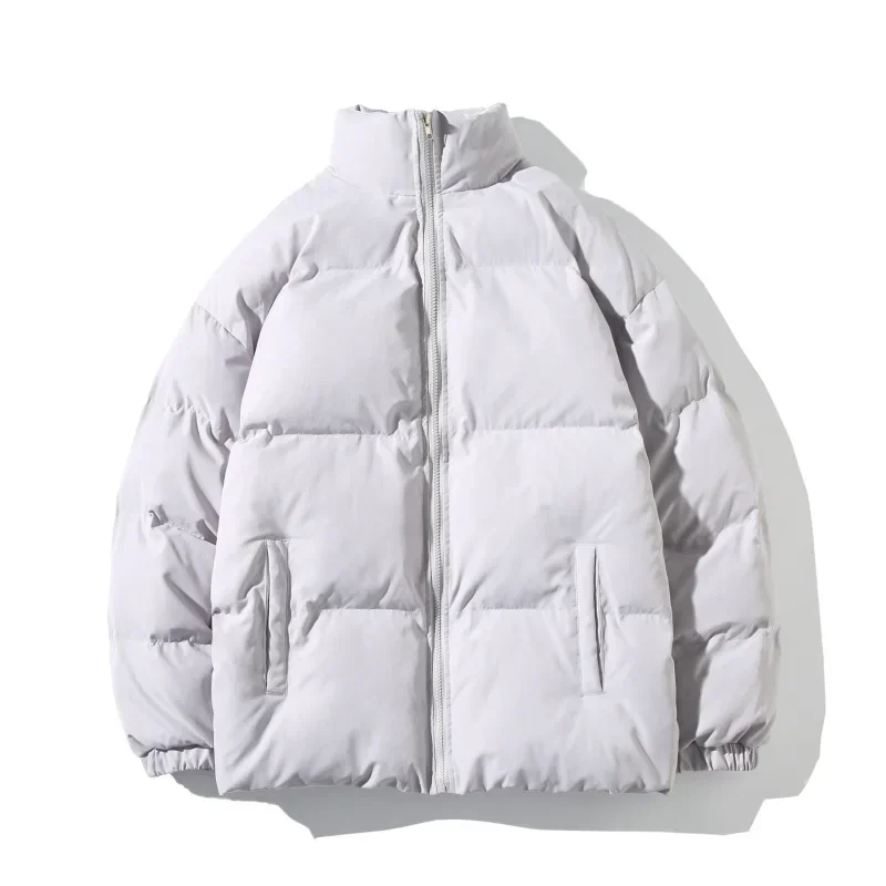 

Мужское зимнее хлопковое пальто с воротником-стойкой, Модное теплое простое Свободное пальто в японском стиле для пары, 2023