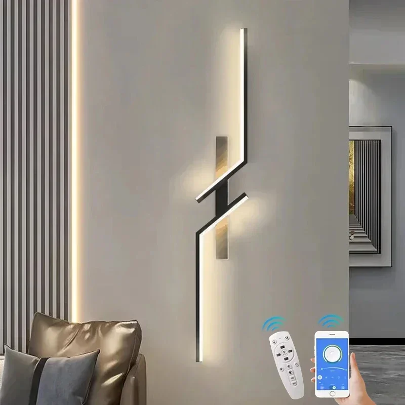 Modern Led Bedside Wall Lamp For Living Room Bedroom Stairs TV Background Wall Decor Lights Lamps Minimalist Interior Wall Light