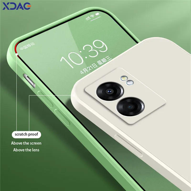 Premium Square Liquid Silicone Soft Phone Case - Shockproof, Ultra-Slim, Matte Finish