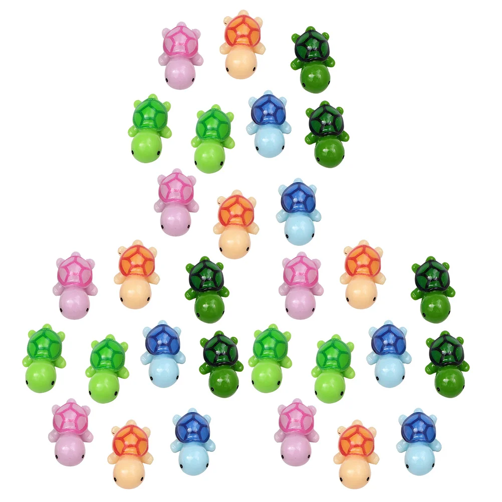 

30 Pcs Miniature Turtle Ornaments Bonsai Turtle Models Turtle Resin Crafts