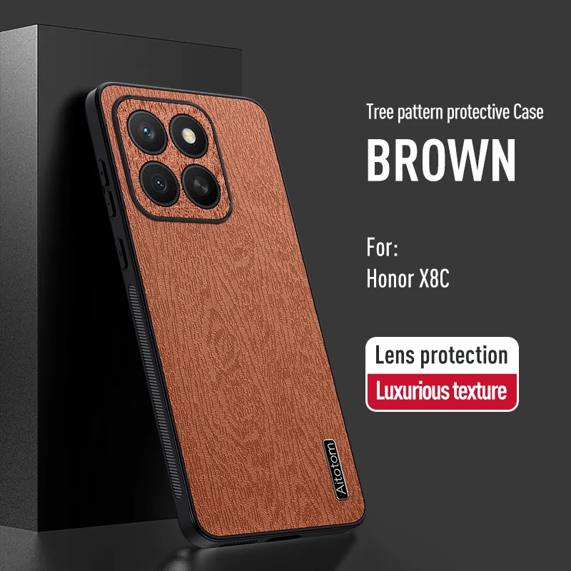 Luxury Wood Pattern Tree Texture Shockproof Case - Light & Thin Design