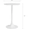 Mid-Century Inspired Café Counter Height Table Sturdy Steel Base Smooth Round Top Minimalist Design 3