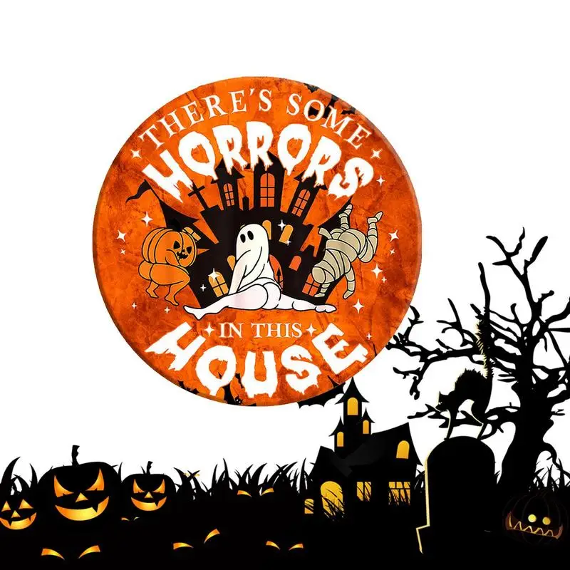 

Halloween Door Sign Hanging Ghost Door Ornaments DIY Halloween Welcome Wall Door Hanger Haunted House scary decorations Ornament