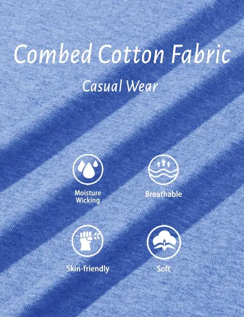 TACVASEN Herren Langarm T-Shirt - 100% Baumwolle Basic Shirt Regular Fit