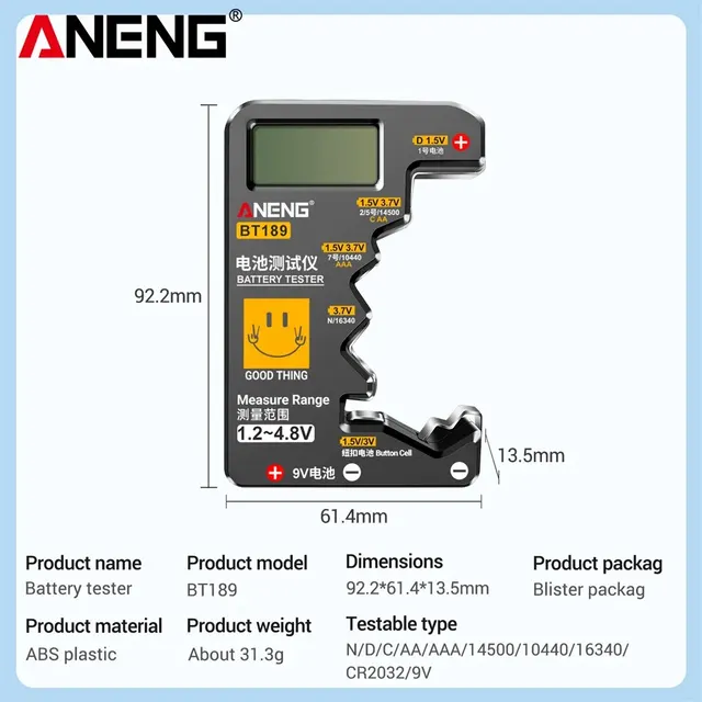 Universal LCD Battery Tester 6