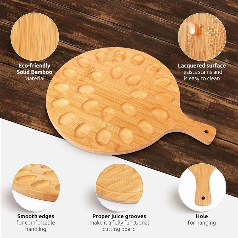 Reversible Round Cutting & Serving Board 3