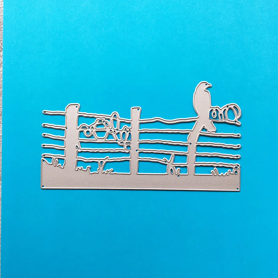 

Birds on the farm fence Scrapbooking Cutting Dies Yiwu stock clearance DIY Paper gift Card Making metal craft Album