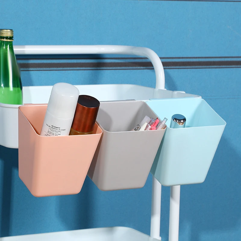 1PC Household Hanging Storage Bucket Bathroom Storage Box Hanging Portable Storage Container Kitchen Mini Hanging Storage Basket