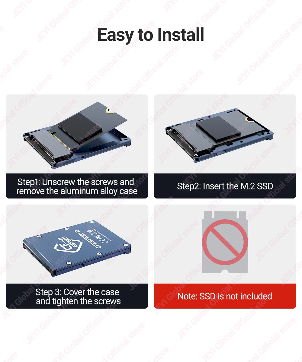JEYI M.2 2230 NVMe SSD zu CFE Typ-B Adapter Erweiterungsspeicher CFexpress-Karte für NIKON Z6/Z7/Z8/Z9/D6, CANON R3/R5C/R63, Fuji XH2 – Detail 9