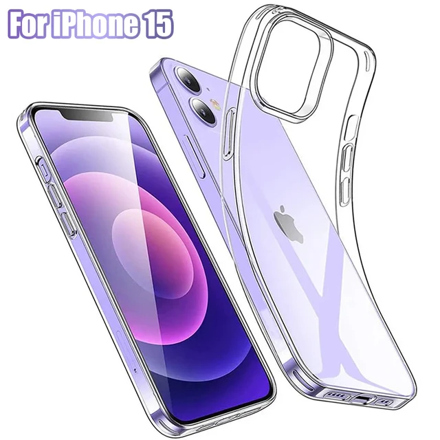 Original Silicone For Apple Clear Case iPhone 15 Pro Max Plus Ultra Thin  Transparent TPU Soft Shell For iPhone 15 Pro Max Fundas - AliExpress