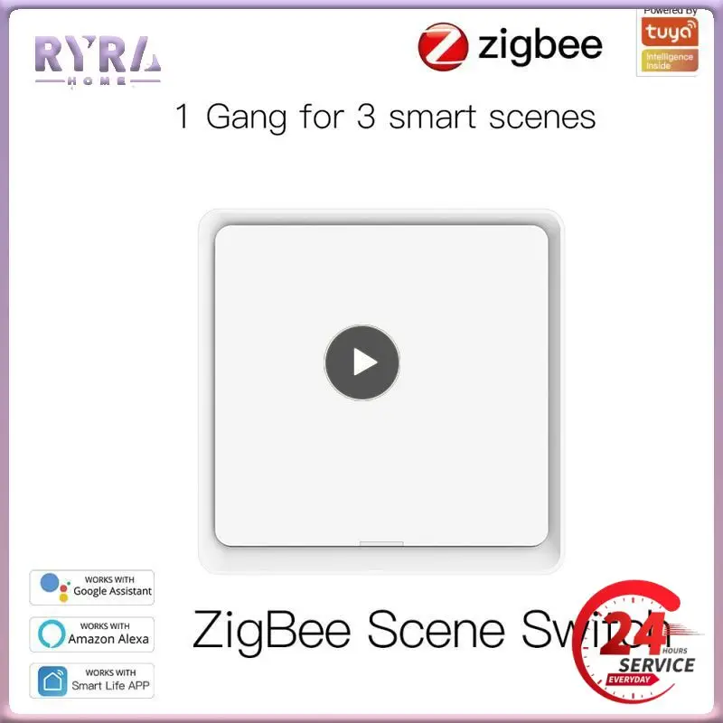 

Кнопочный переключатель Tuya Smart Scene, 12 сцен, 4 клавиши, работает с приложением Gateway Smart Life