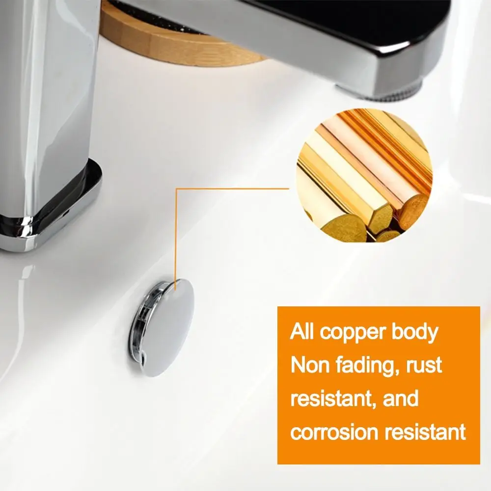 Copper Sink Overflow Cover Trim Ring Hole Cap Wash Basin Round double layer Overflow Ring Plug Kitchen Bathroom Accessories sink cover