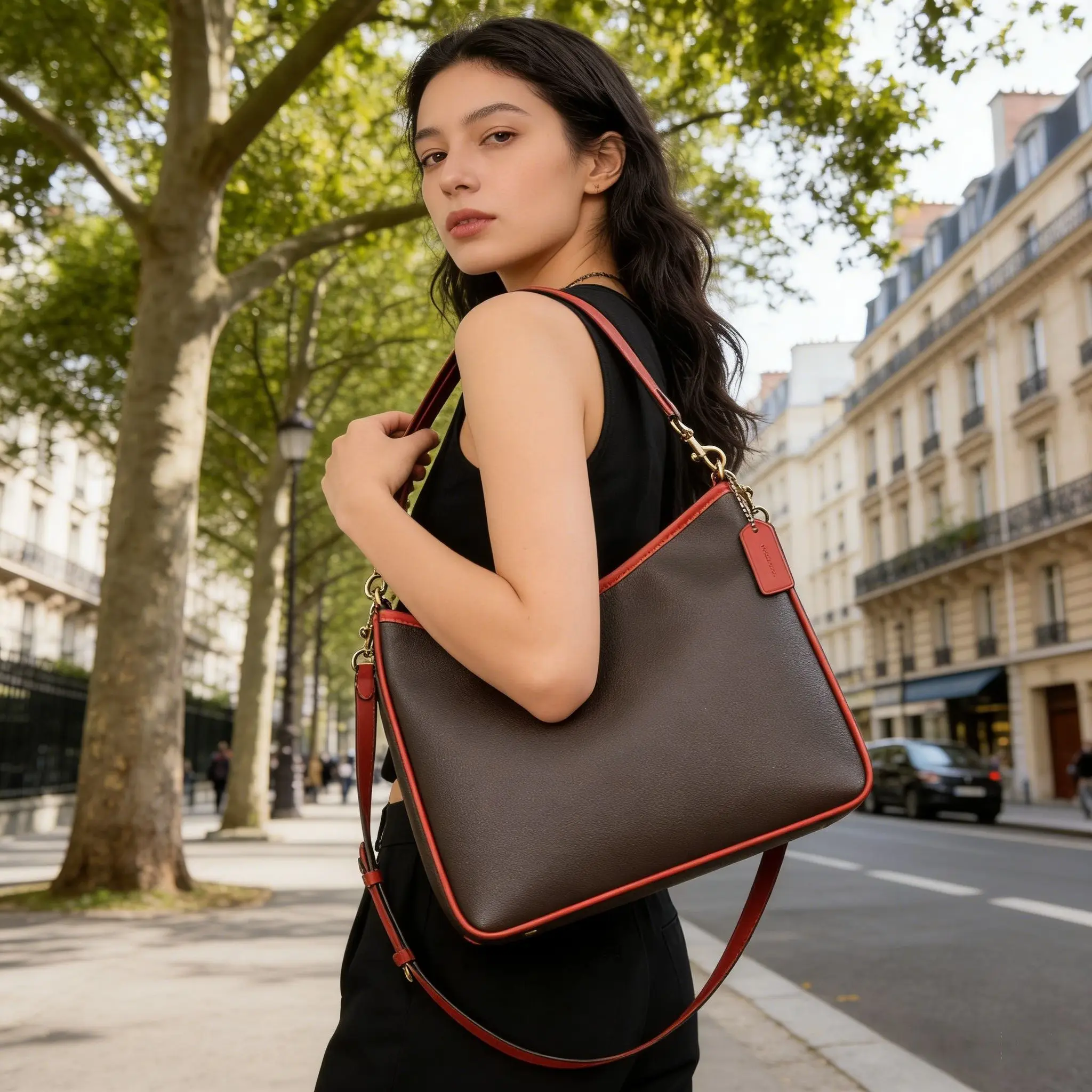 Elegant women's handbag, a women's tote bag that can be carried on the shoulder or crossbody, trendy design bag