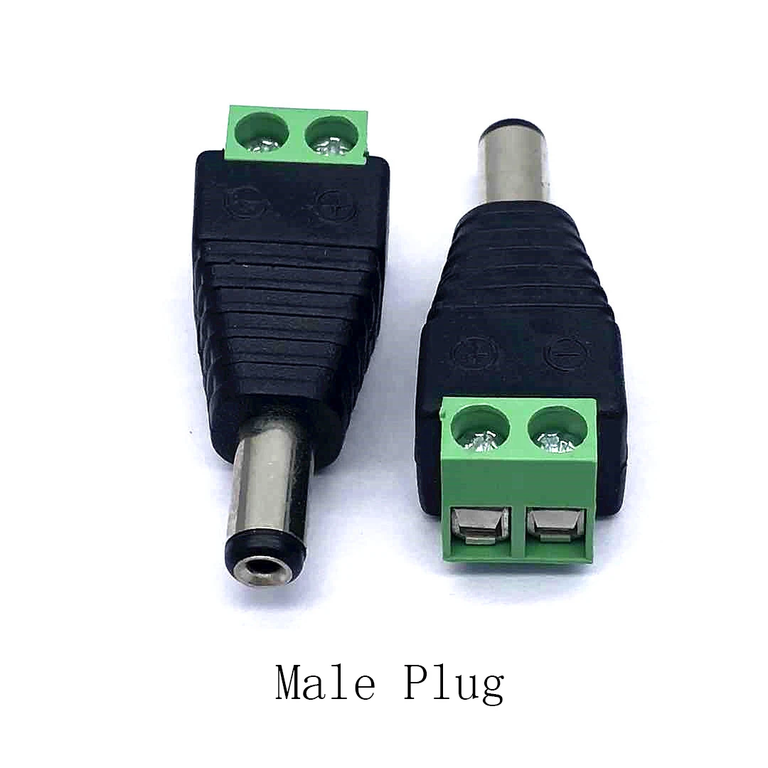 adaptador de alimentação plug 5.5mm x 2.1mm conector masculino fácil