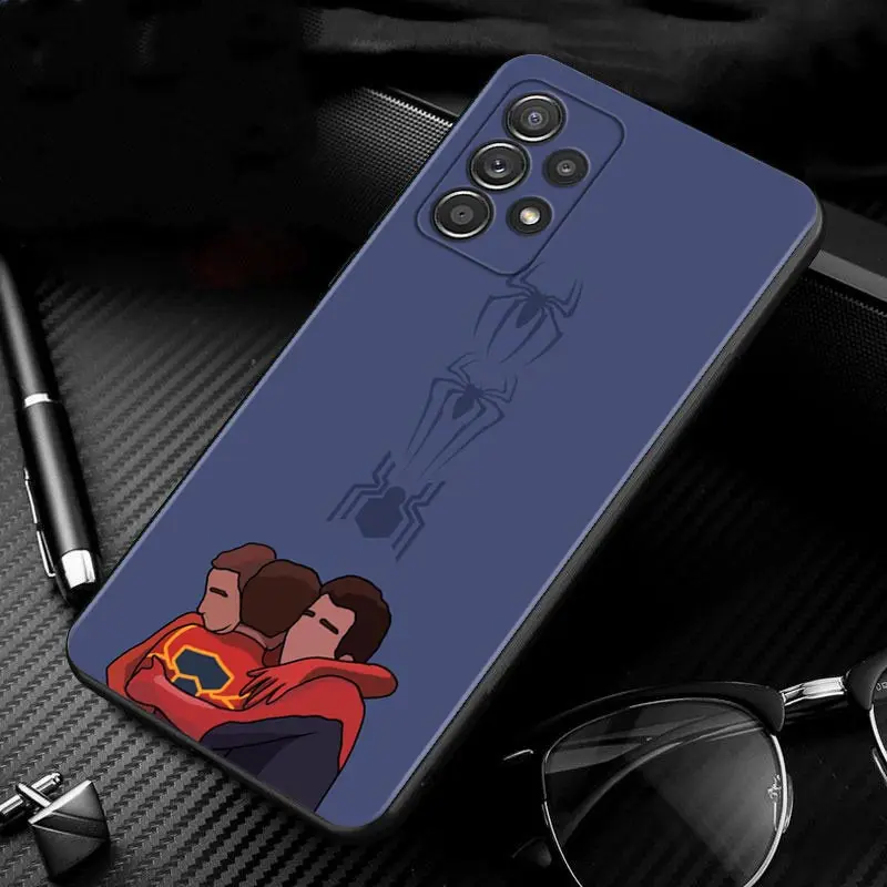 Marvel Cartoon Spiderman Three Generations For Samsung Galaxy A12 A52 A51 A32 A21s A71 A02s A32 A31 A72 A22 A11 A41 A42 A01 Case kawaii samsung cases