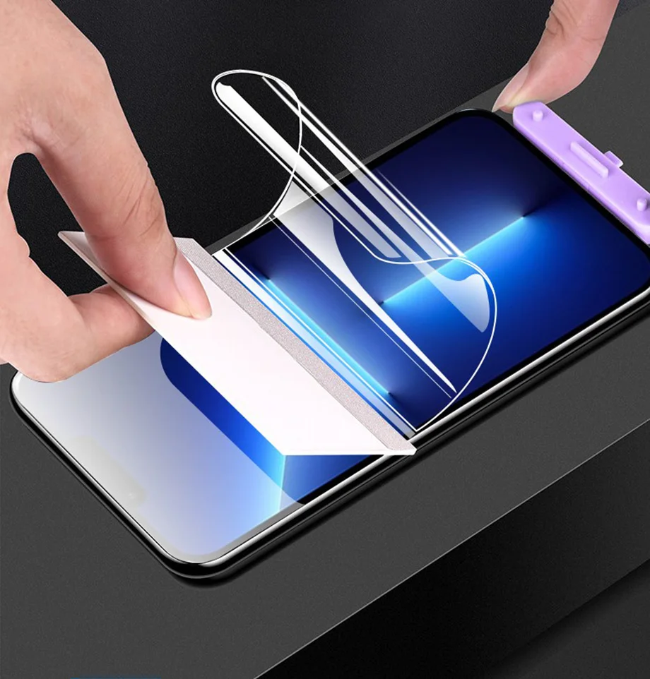 4Pcs Hydrogel Film Full Cover For iPhone 11 12 13 Pro Max Mini For iPhone 8 7 6 Plus X XS XR XS MAX Screen Protector Not Glass glass cover mobile