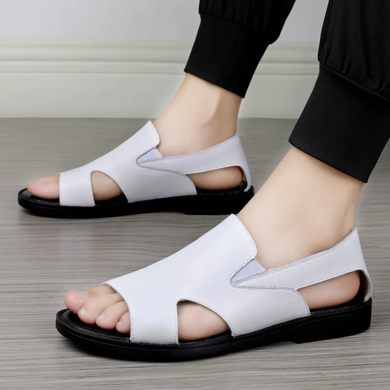 New Summer Black Men Non-slip High Quailty Shoes Slippers Comfy Slides Beach Flip Flop Soft Indoor Big Size Sandals_voghion.com