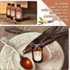 Amber Glass Bottle Boston Round Bottles Brown Vanilla Extract Bottles for Syrup Gift Glass Food Storage Canister Set Sauce Beans 4