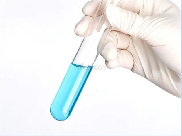 10pcs Glass test tubes for laboratory use-Round bottomed flat mouthed test tubes with stoppers-High temperature resistance